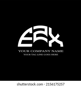 Diseño creativo del logotipo de la letra EZX con gráfico vectorial