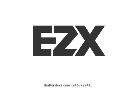 EZX logo design template with strong and modern bold text. Initial based vector logotype featuring simple and minimal typography. Trendy company identity ideal for businesses brand presence.