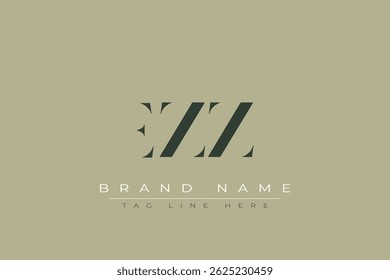 EZZ abstract letter logo design. This logo is designed by three abstract letters.
