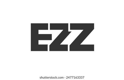 EZZ logo design template with strong and modern bold text. Initial based vector logotype featuring simple and minimal typography. Trendy company identity ideal for businesses brand presence.