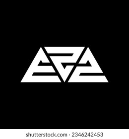 Diseño del logotipo de la letra del triángulo EZZ con forma de triángulo. Monograma de diseño del logotipo del triángulo EZZ. Plantilla de logotipo vectorial de triángulo EZZ con color rojo. Logotipo triangular EZZ Diseño sencillo, elegante y lujoso.