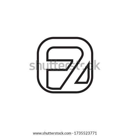 F 2 square lines  design vector