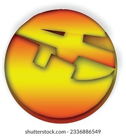 F a 3d letters multicolor text logo is an isolated transparent vector text design ,excellent for valentine's day gift ,channel and company logo ,decoration ,textile ,web and print purposes