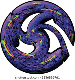F a 3d letters multicolor text rounded logo is an isolated transparent vector text design ,excellent for valentine's day gift ,channel and company logo ,decoration ,textile ,web and print purposes