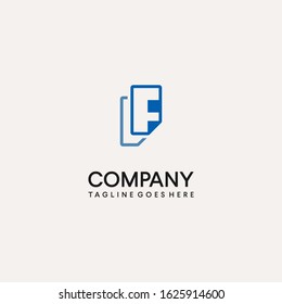F 3d look shape initial letter vector design template 