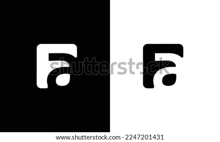 F, A, FA Letter Alphabet Text Font Icon Graphic Logo Design with Creative Modern Trendy style Typography in white color and Black Background - Vector Imagine de stoc © 