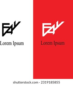 F, A und Y Logo-Designvektoren mit geometrischen abstrakten Stilen