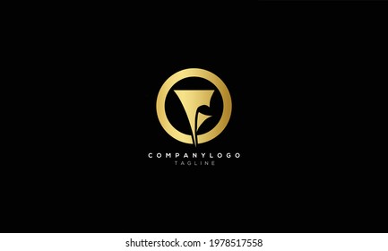 F Abstract initial monogram letter alphabet logo design
