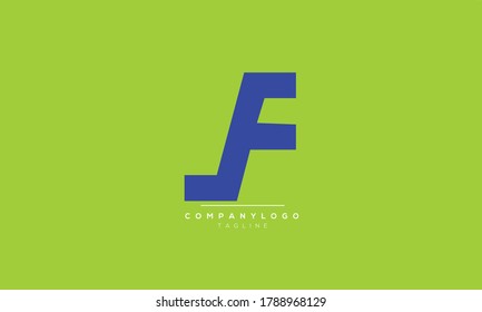 F abstract initials monogram letter text alphabet logo design