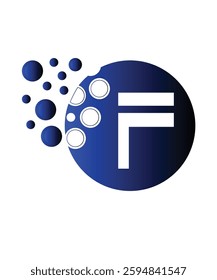 F abstract Letter shape Minimalist logo template