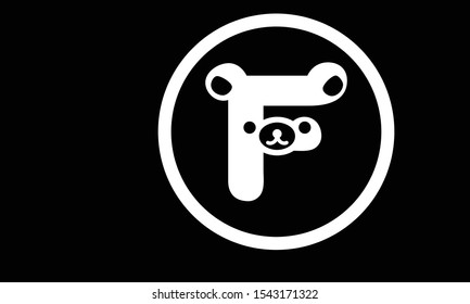 F abstract vector logo monogram template