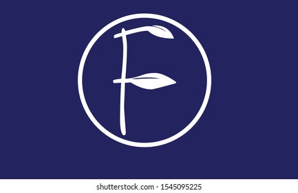 F abstract vector logo monogram template