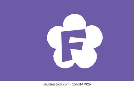 F abstract vector logo monogram template