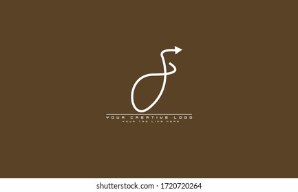 F abstract vector logo monogram template