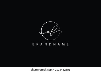 A F AF hand drawn logo of initial signature, fashion, jewelry and botanical creative vector logo template for any company or business.