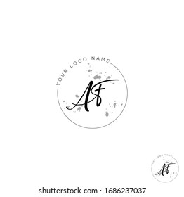 A F AF Initial letter handwriting and signature logo.
