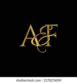 A and F , AF logo initial vector mark , AF luxury logo