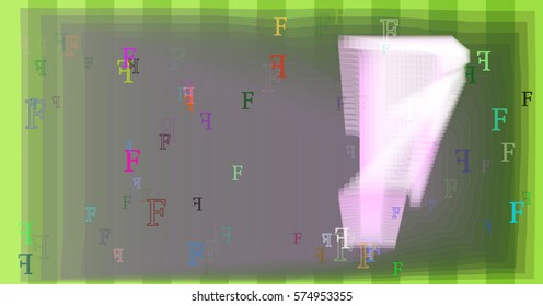 F Alphabet art design