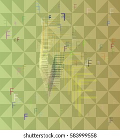 F Alphabet art design