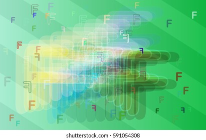 F Alphabet art pattern