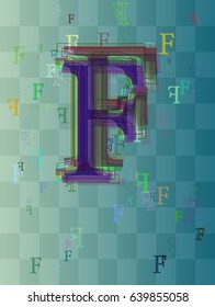 F Alphabet art pattern