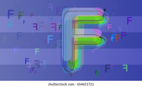 F Alphabet background template