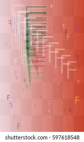 F Alphabet background vector
