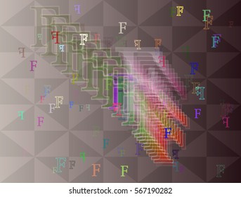 F Alphabet icon art