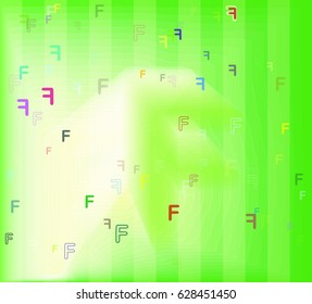 F Alphabet icon vector
