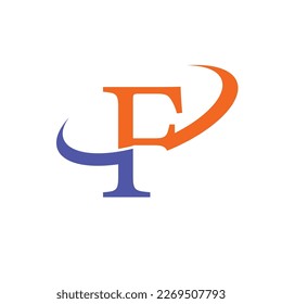 F alphabet initial swoosh logo