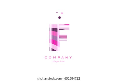 if i f alphabet letter logo pink purple line font creative text dots company vector icon design template