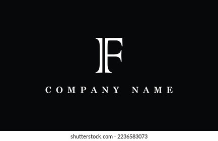 F alphabet lettering creative minimal professional simple realistic vector black logo design