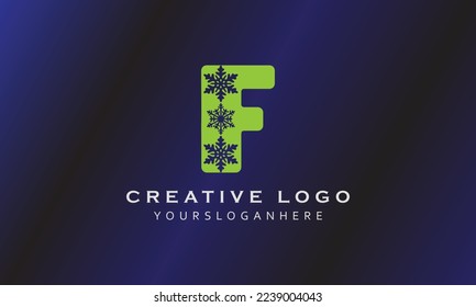 F alphabet lettering creative minimal professional simple realistic vector black logo design with blue black gradient background template