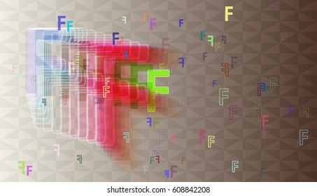 F Alphabet pattern art