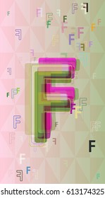 F Alphabet template art