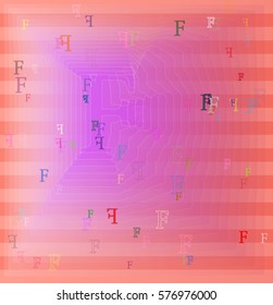 F Alphabet template background