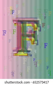 F Alphabet template design
