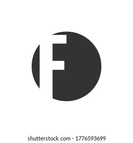 f alphabet vector design template illustration