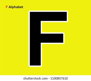 F Alphabet Vector Icon
