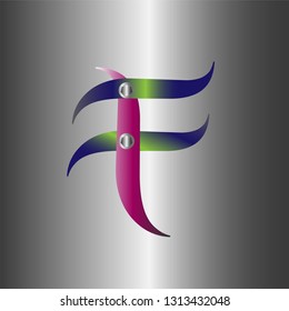 F alphabet words design
