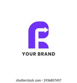 F B Arrow Logo Abstract Unique Simple alphabet letter Unique logo for business and company. Creative lettering and corporate identity. Branding design