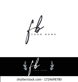 F B FB Initial letter handwriting and signature logo.	