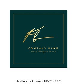  F B FB Initial letter handwriting and signature logo. Beauty vector initial logo .Fashion, boutique, floral and botanical