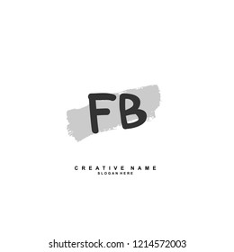 F B FB Initial logo template vector