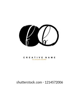 F B FB Initial logo template vector