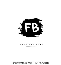 F B FB Initial logo template vector