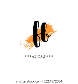 F B FB Initial logo template vector