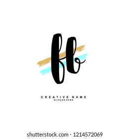 F B FB Initial logo template vector