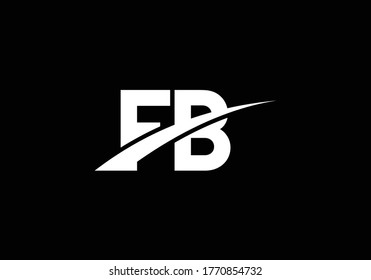 F B Diseño de logotipo de carta inicial, símbolo gráfico de alfabeto para identidad empresarial