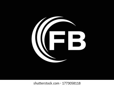 F B Diseño de logotipo de carta inicial, símbolo gráfico de alfabeto para identidad empresarial